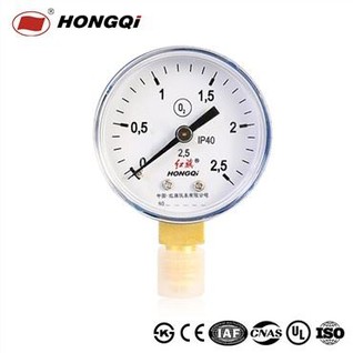 60/100 / 150mm bilan pastki / orqa po'latdan yasalgan korpusga o'rnatiladigan kislorod bosimi o'lchagichi