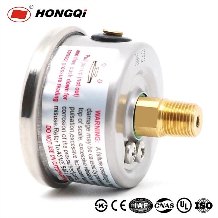 Edge-free panel pressure gauge