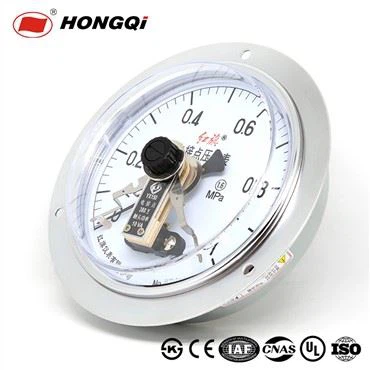 Flanjli 150 mm eksenel magnit elektr kontaktli bosim o'lchagich