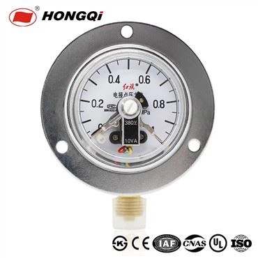 OEM elektr kontaktli bosim o'lchagich, diametri 60 mm po'latdan yasalgan xrom qoplamali korpusli
