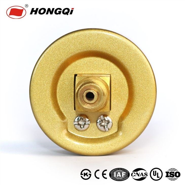 Y-40 Axial With Brass Connection Pressure Gauge, Golden Paint Case