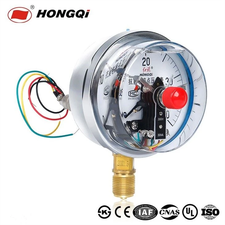 Ytnxc-100 Shake-Proof 4inch Electrical Contact Pressure Gauge